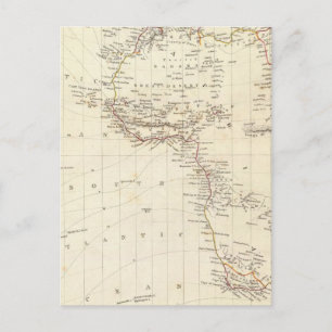 World, gnomonic proj I Africa and south Europe Postcard