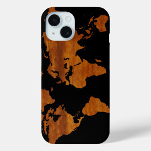 world graphic map iPhone 15 case