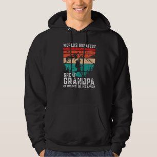 World Greatest Great Grandpa Hiking in Heaven Memo Hoodie