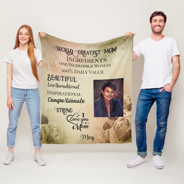 World Greatest Mum Fleece Blanket (In Situ)