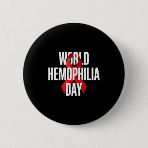 World haemophilia day 2025 in april wear red red 6 cm round badge
