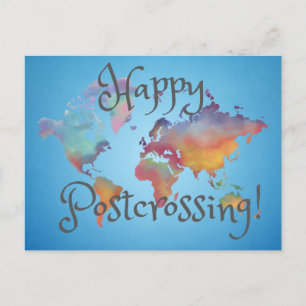 World - Happy Postcrossing postcard