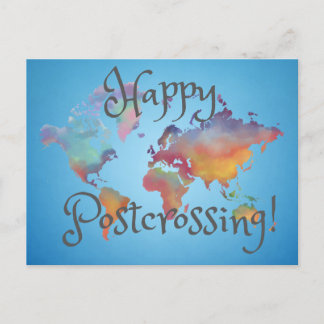 World - Happy Postcrossing postcard