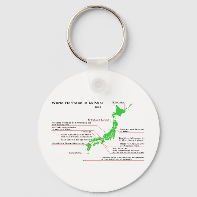 World Heritage in JAPAN Key Ring (Front)