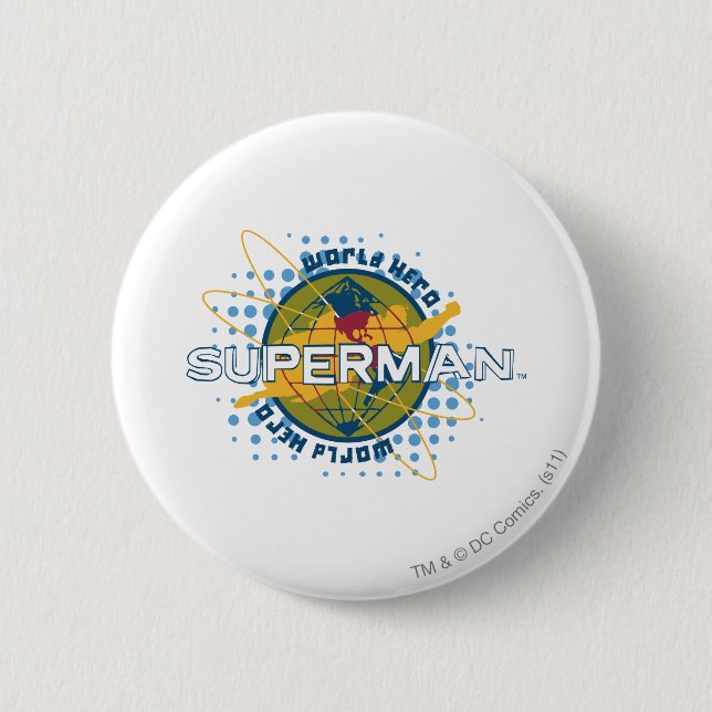 World Hero Dot Pattern 6 Cm Round Badge (Front)
