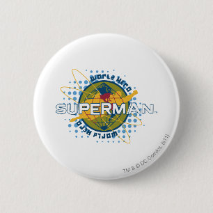 World Hero Dot Pattern 6 Cm Round Badge