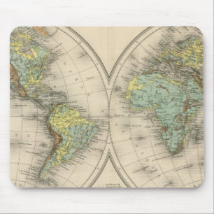 World hypsometric maps mouse pad