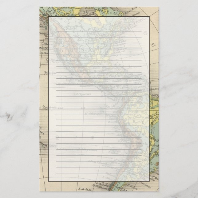 World hypsometric maps stationery (Front)