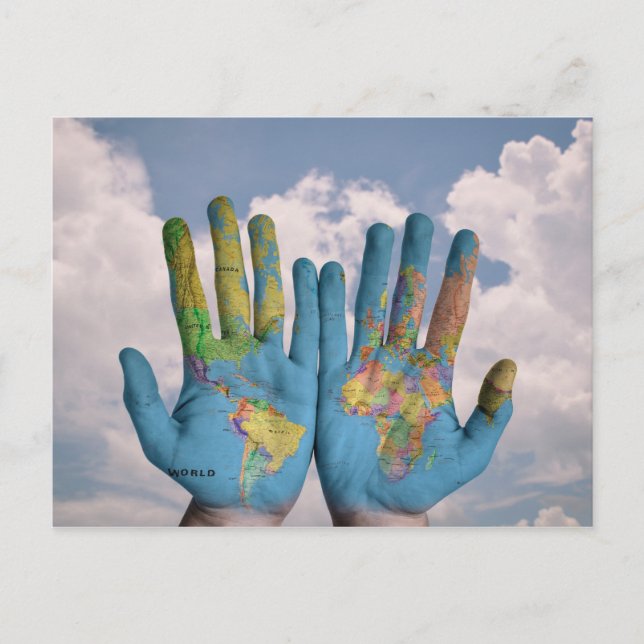"World in Your Hands" postcard (Front)