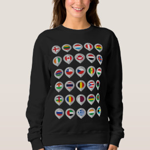 World International  Flags of the Countries of the Sweatshirt
