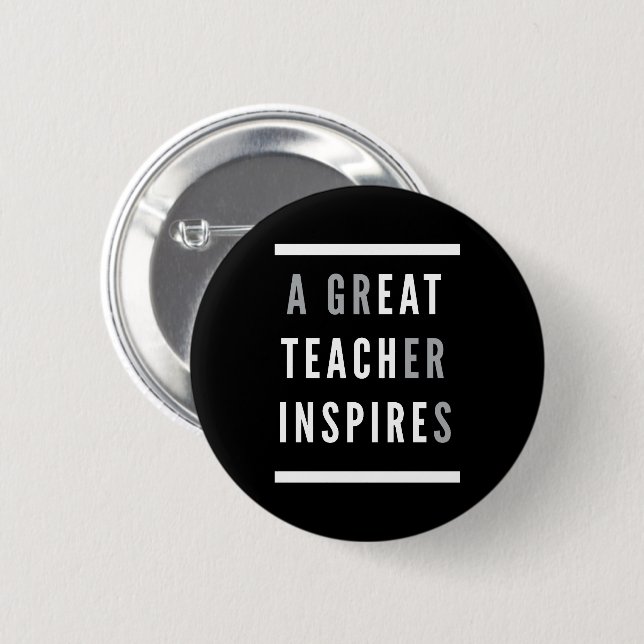 World International Teachers Day Eat Teach Inspire 6 Cm Round Badge (Front & Back)