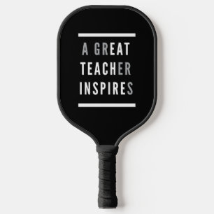 World International Teachers Day Eat Teach Inspire Pickleball Paddle
