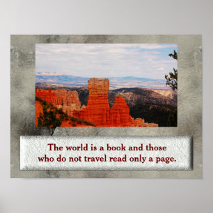 World is a book - poster