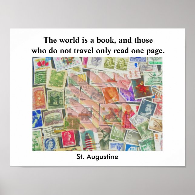 World is a Book -quote poster (Front)