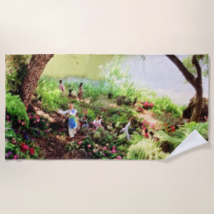 WORLD IS A CIRCLE Beach Towel