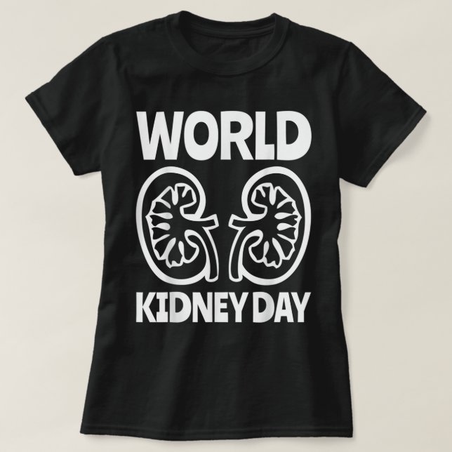 World Kidney Day Public Awareness T-Shirt (Design Front)