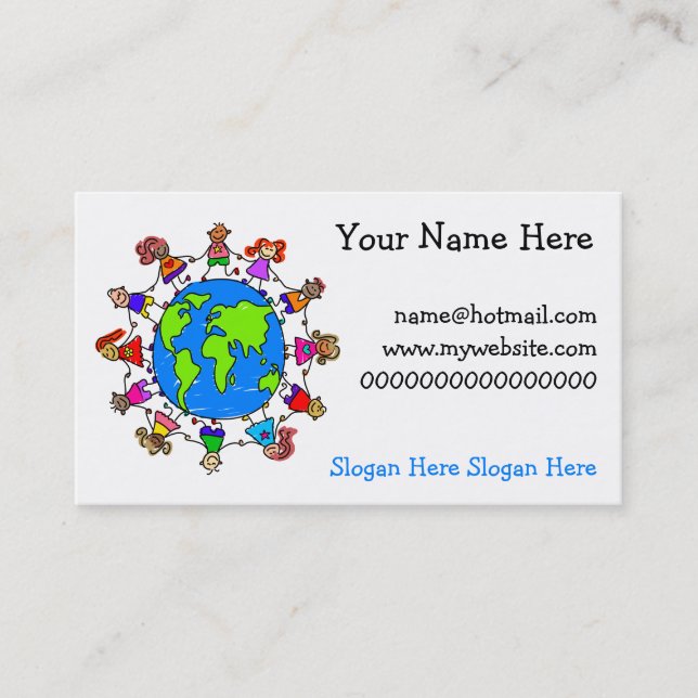 World Kids Business Card (Front)