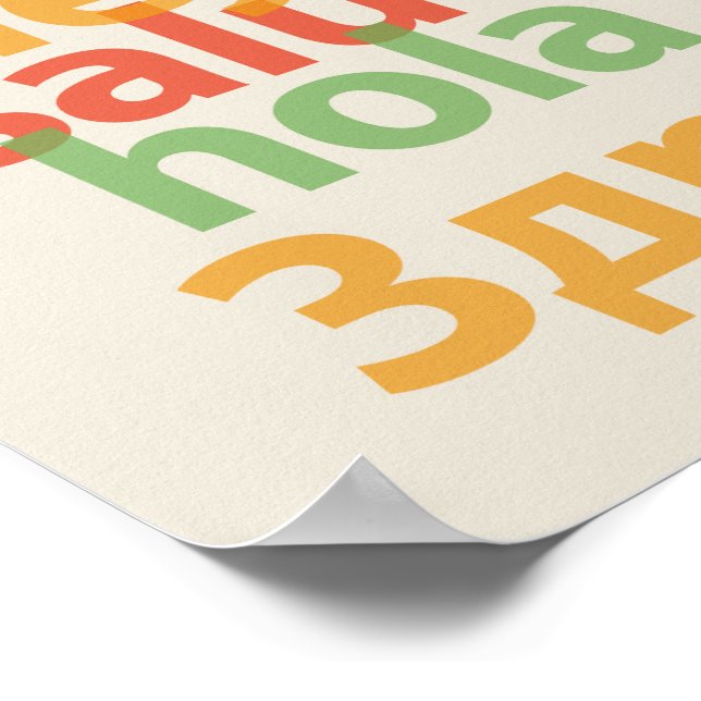 World Languages Hello 20" x 16" Poster (Corner)