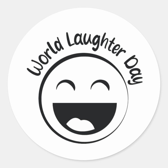 World Laughter Day 5 May Classic Round Sticker (Front)