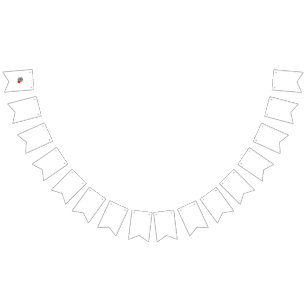 World Love Globe Heart Icon Bunting