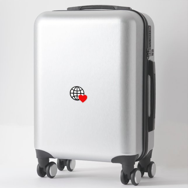 World Love Globe Icon | Heart Earth Summer Design (Suitcase)