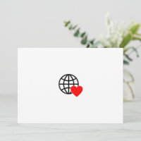 World Love Globe Icon | Heart Earth Summer Design