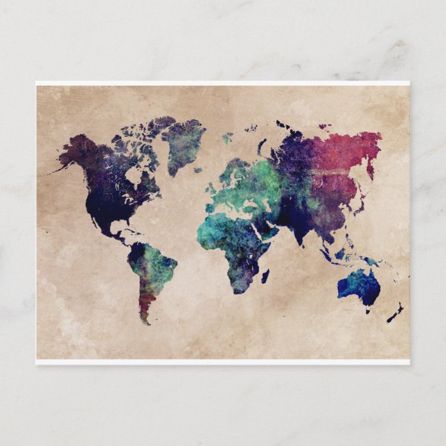 world map 10 postcard (Front)