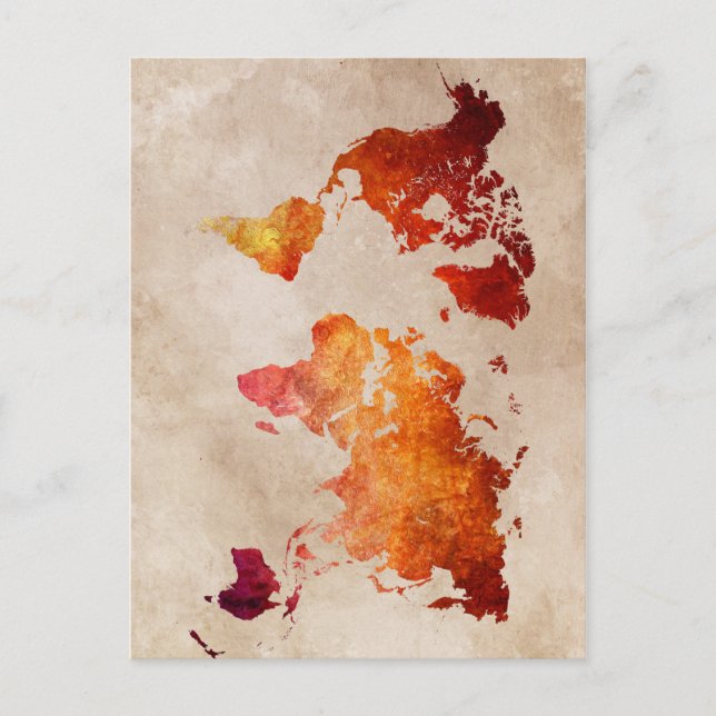 world map 13 postcard (Front)