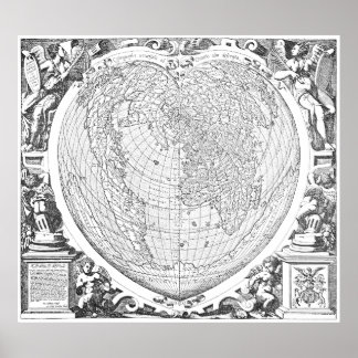 World Map 1566 Poster