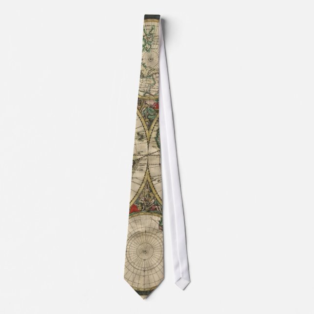 World Map 1689 print Tie (Front)