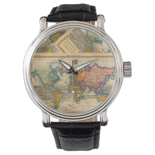 World Map 1700s Antique Continents Watch