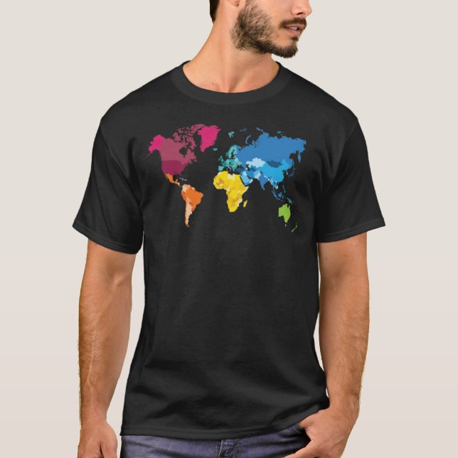 World map (1) birthday  T-Shirt (Front)