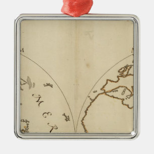 World Map 2 Metal Ornament