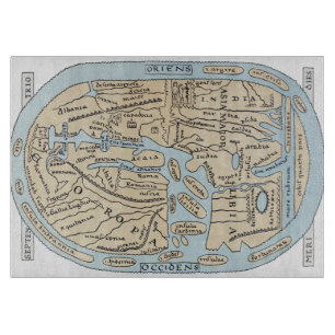 WORLD MAP 2ND CENTURY CUTTING BOARD