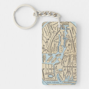 WORLD MAP 2ND CENTURY KEY RING