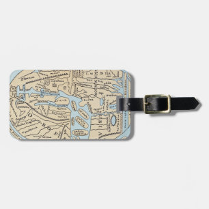 WORLD MAP 2ND CENTURY LUGGAGE TAG
