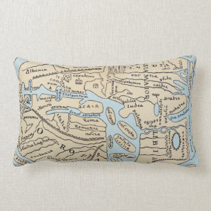 WORLD MAP 2ND CENTURY LUMBAR CUSHION