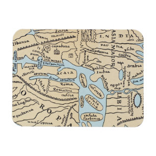 WORLD MAP 2ND CENTURY MAGNET