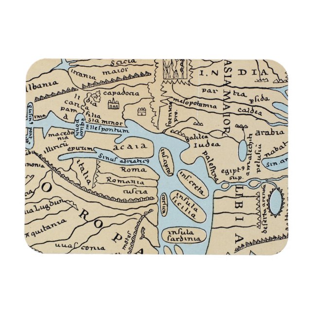 WORLD MAP 2ND CENTURY MAGNET (Horizontal)