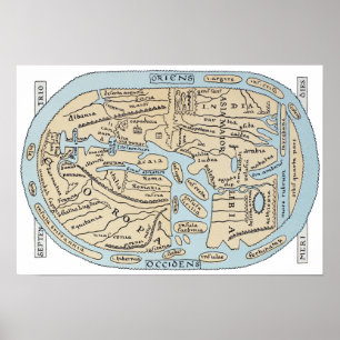 WORLD MAP 2ND CENTURY POSTER