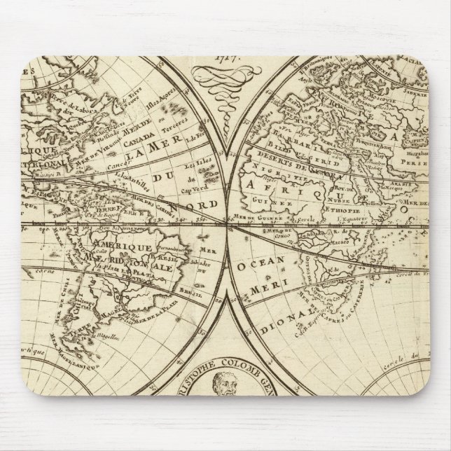 World Map 4 Mouse Pad (Front)