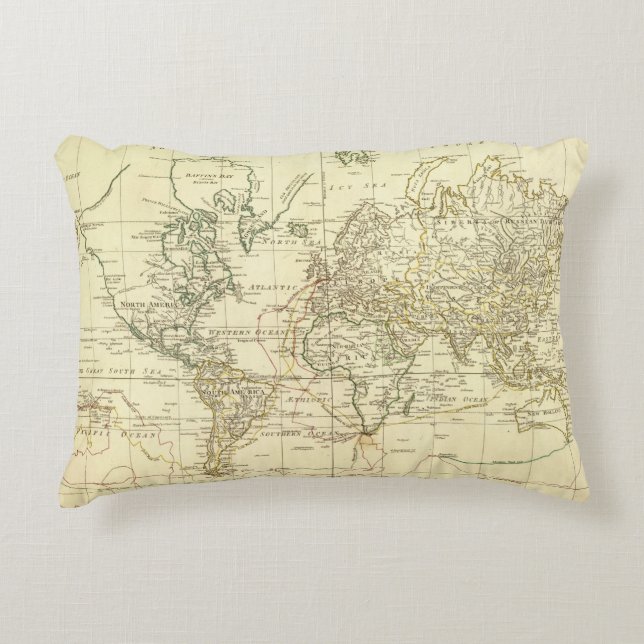 World Map 5 Decorative Cushion (Front)
