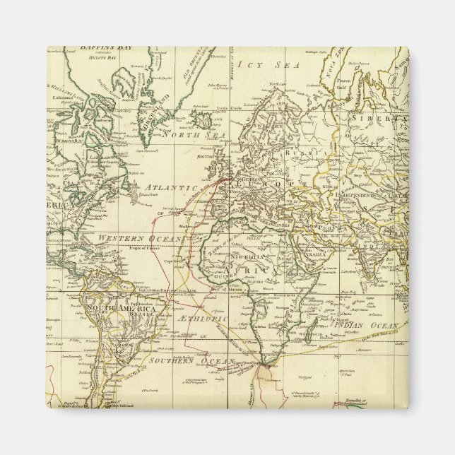 World Map 5 Magnet (Front)