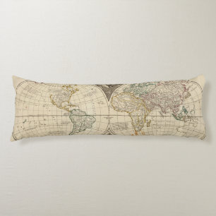 World Map 8 Body Cushion
