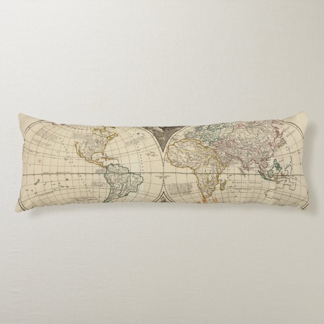 World Map 8 Body Cushion (Front)