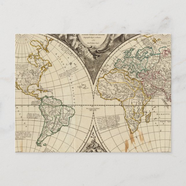 World Map 8 Postcard (Front)