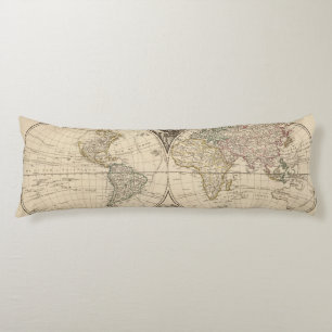 World Map 9 Body Cushion