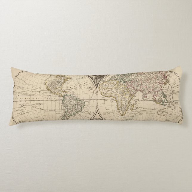 World Map 9 Body Cushion (Front)