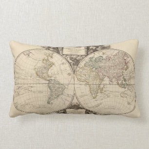 World Map 9 Lumbar Cushion