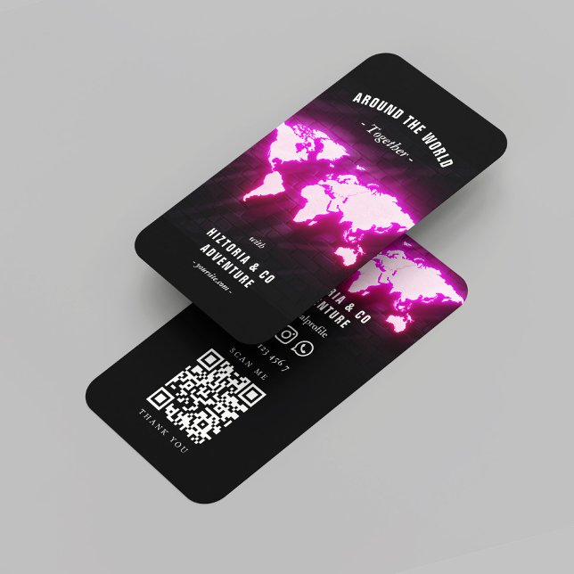 World Map Adventure Travel Guide Business Card (World Map Adventure Travel Guide Business Card
)